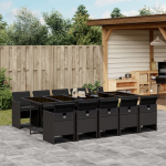 11-osaline aiam&ouml;&ouml;bli komplekt patjadega, must, pol&uuml;rotang