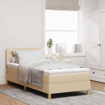 Vedruvoodi madratsiga madratsiga peaga cream 80 x 200 cm kangas