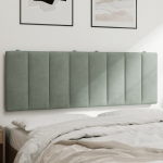 Voodipeatsi padi hanko, helehall, 120 cm, samet