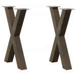 S&ouml;&ouml;gilaua jalad, x-kujulised, 2 tk, naturaalne teras, 50 x (72&ndash;73) cm, teras