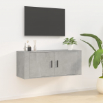 Seinale kinnitatav telerikapp, betoonhall, 100 x 34,5 x 40 cm