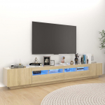 Telerikapp led-tuledega, sonoma tamm, 260 x 35 x 40 cm