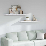 Seinariiul 2 pcs valge marmor 120 x 23,5 x 4 cm tehispuit