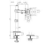 MACLEAN LCD MONITOR DESK MOUNT MC-572N