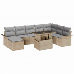 Aia diivanikomplekt padjaga 9 pcs beež ja heledhall