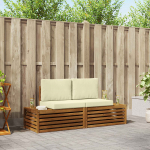 Diivanikomplektid 2 t&uuml;kk looduslik ja kreem 91 x 63 x 73 cm