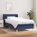 Kontinentaalvoodi madratsiga, sinine, 100x200 cm, kangas