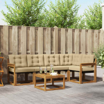 V&auml;li diivanikomplekt padjaga 6 pcs looduslik ja beež