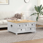 Storage box sahtliga riiuliga valge 90 x 78 x 45 cm tahke m&auml;nd