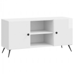 Telerikapp k&otilde;rgl&auml;ikega valge 102 x 34,5 x 50 cm tehispuit