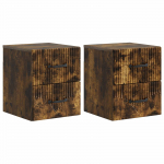 Seinale kinnitatav &ouml;&ouml;tis 2 pcs suitsutatud tamm tehispuit
