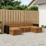 Diivanikomplektid 6 pcs naturaalne tugev akatsiapuu