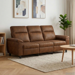 Diivan pruun 214 x 90 x 95 cm kunstsuede nahk