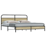 Metallist voodiraam ilma madratsita sonoma tamm 180x200 cm