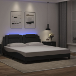 Voodiraam viana lediga ilma madratsita, must, 180 x 200 cm