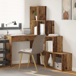 Nurgalaud riiuliga vana puit 101,5 x 149,5 x 149,5 cm tehispuit