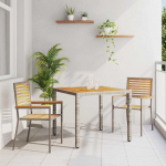 Aia s&ouml;&ouml;gilaudade komplekt 3 pcs hall pol&uuml;rotang
