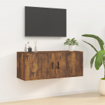 Seinale kinnitatav telerikapp, suitsutatud tamm, 100x34,5x40 cm