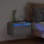 Seinale kinnitatav &ouml;&ouml;kapp led-tuledega, hall sonoma tamm