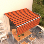 Automaatne varikatus rulooga, 4,5 x 3 m, oranž/pruun