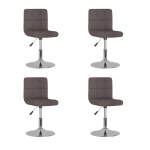 3087457 swivel dining chairs 4 pcs taupe fabric (334218&times;2)