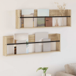 Ajakirja riiul 2 pcs sonoma tamm 100 x 12 x 30 cm tehispuit