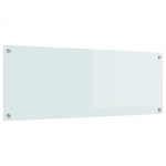 K&ouml;gi splashback valge 110 x 40 cm karastatud klaas