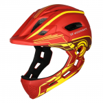 Wozinsky Kids' Full Face Bike Helmet with USB Rear Light S - Red and Yellow