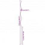 Spiraalsed taimetoed 20 tk, tsingitud teras, 110 cm