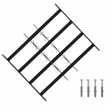 Akna turvav&otilde;re 4 ristvartiga 3 pcs 43-74 cm tsingitud teras