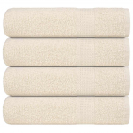 Saunalinad 4 tk, kreemjas, 100x150 cm, 360 gsm, 100% puuvill