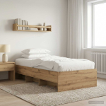 Voodi raam riiuliga artisan tamm 80 x 200 cm tehispuit