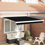 K&auml;igukohandatav varikatus must 350 x 250 cm kangas ja metall
