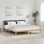 Beti raam peaga pruun ja tumehall 200 x 200 cm m&auml;nnipuit