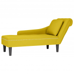 Kanapee padja ja parema k&auml;etoega kollane samet