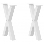 S&ouml;&ouml;gilaua jalad, x-kujulised, 2 tk, valged, 60 x (72&ndash;73) cm, teras