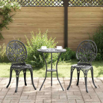 Aia bistroo komplekt 3 pcs must alumiinium