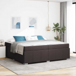 Voodi raam madratsiga tumepruun 200 x 200 cm kangas