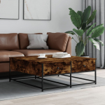 Kohvilaud, suitsutatud tamm, 100 x 99 x 40 cm, tehispuit