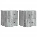 Seinale kinnitatav &ouml;&ouml;tis 2 pcs hall sonoma 34,5 x 33 x 40 cm