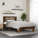Peatsiga voodiraam suitsutatud tamm 80 x 200 cm tehispuit
