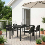 V&auml;lis m&ouml;&ouml;bli komplekt 5 pcs must ja anthracite tekstileen