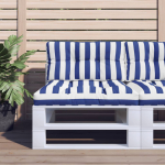 Euroaluse istmepadi, sinise/valge triibuline, 80 x 40 x 12 cm