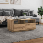 Kohvilaud led-tuledega, k&auml;sit&ouml;&ouml;tamm, 90 x 49 x 40 cm