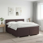 Vedruvoodi madratsiga peaga tume pruun 180 x 200 cm kangas