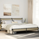 Metallist voodiraam ilma madratsita sonoma tamm 183x213 cm