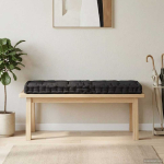 Euroaluse istumispadi, puuvill, 120 x 40 x 7 cm, must