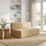 Kokkupandav diivanvoodi roheline hall 152 x 86,5 x 60 cm kangas
