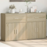 Puhvetkapid 2 tk, sonoma tamm, 60 x 31 x 70 cm, tehispuit