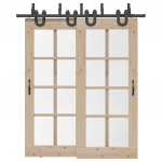 Liugukse tarvikute komplekt 200 cm terasest, must